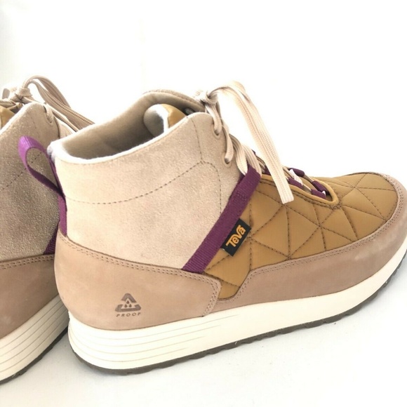 NEW Teva Ember Commute Waterproof Sneaker Boots LACE UP BOOTIES BROWN NIB - Picture 6 of 8